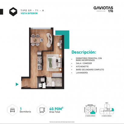 Plano del modelo T1-X09-A del proyecto GAVIOTAS en Chorrillos