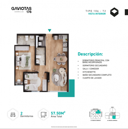 Plano del modelo T2-106 del proyecto GAVIOTAS en Chorrillos