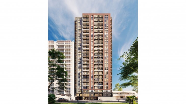 Fachada principal del proyecto CASTILLA PARK en Lince