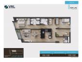 Plano del modelo TIPO 1A del proyecto TOP LIFE JUAN DE ALIAGA en Magdalena Del Mar