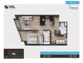 Plano del modelo TIPO 2A del proyecto TOP LIFE JUAN DE ALIAGA en Magdalena Del Mar