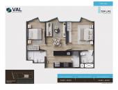 Plano del modelo TIPO 3A del proyecto TOP LIFE JUAN DE ALIAGA en Magdalena Del Mar