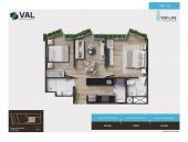 Plano del modelo TIPO 3B del proyecto TOP LIFE JUAN DE ALIAGA en Magdalena Del Mar