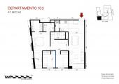 Plano del modelo Flat Flex 103 del proyecto Éccolo en Miraflores