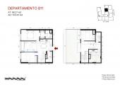 Plano del modelo Duplex Flex con terraza 811 del proyecto Éccolo en Miraflores