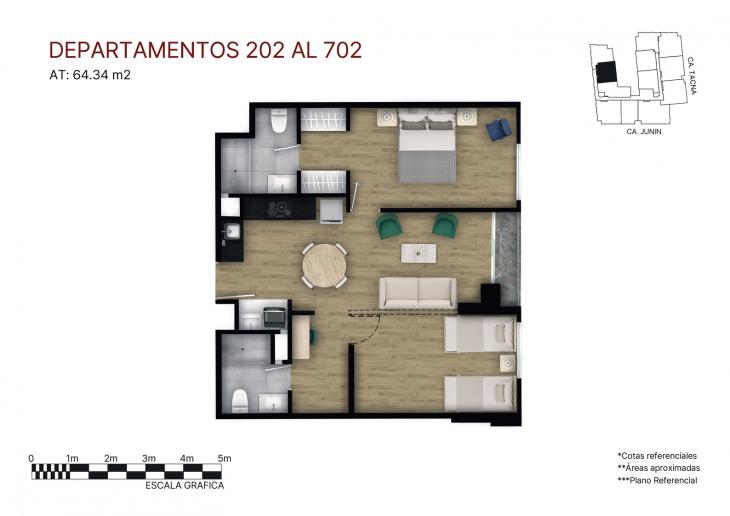 Plano del modelo X02 FLEX del proyecto Éccolo en Miraflores