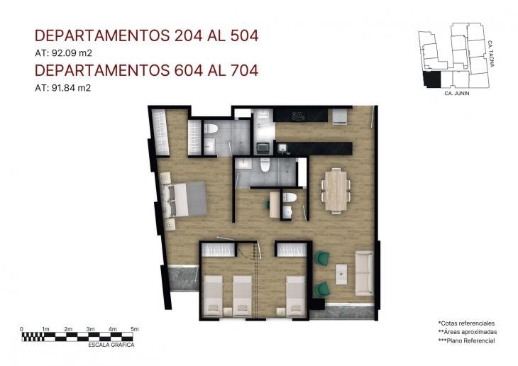 Plano del modelo X04 FLEX del proyecto Éccolo en Miraflores