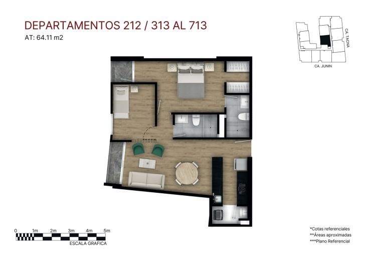 Plano del modelo X13 FLEX del proyecto Éccolo en Miraflores