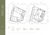 Plano del modelo TIPOLOGIA 4 del proyecto ROOTS en Barranco