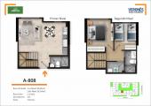 Plano del modelo 808 del proyecto Residencial Green Life en Chorrillos