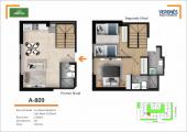 Plano del modelo 809 del proyecto Residencial Green Life en Chorrillos