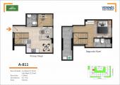 Plano del modelo 811 del proyecto Residencial Green Life en Chorrillos