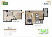 Plano del modelo 815 del proyecto Residencial Green Life en Chorrillos