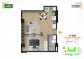 Plano del modelo 101 del proyecto Residencial Green Life en Chorrillos