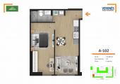 Plano del modelo 102 del proyecto Residencial Green Life en Chorrillos