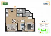 Plano del modelo 103 del proyecto Residencial Green Life en Chorrillos