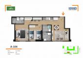 Plano del modelo 104 del proyecto Residencial Green Life en Chorrillos