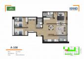 Plano del modelo 108 del proyecto Residencial Green Life en Chorrillos