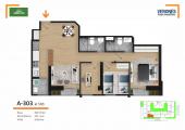Plano del modelo 203 al 703 del proyecto Residencial Green Life en Chorrillos