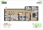 Plano del modelo 204 al 704 del proyecto Residencial Green Life en Chorrillos