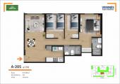 Plano del modelo 205 al 705 del proyecto Residencial Green Life en Chorrillos