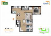 Plano del modelo 208 al 708 del proyecto Residencial Green Life en Chorrillos