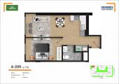 Plano del modelo 209 al 709 del proyecto Residencial Green Life en Chorrillos