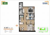 Plano del modelo 207 al 707 del proyecto Residencial Green Life en Chorrillos