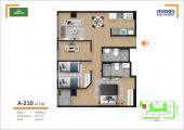 Plano del modelo 210 al 710 del proyecto Residencial Green Life en Chorrillos