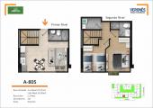 Plano del modelo 805 del proyecto Residencial Green Life en Chorrillos