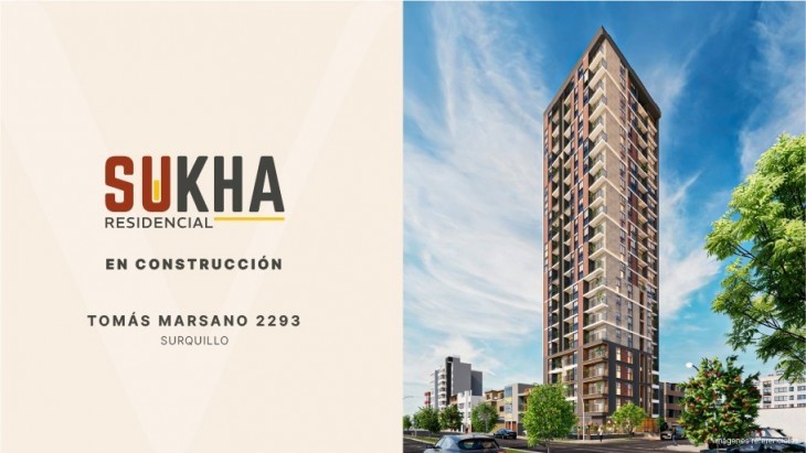Fachada principal del proyecto Residencial Sukha en Surquillo