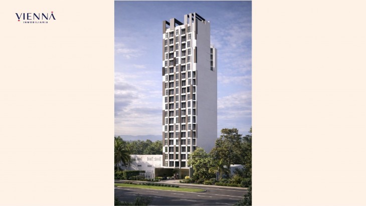 Fachada principal del proyecto Aura en Lince