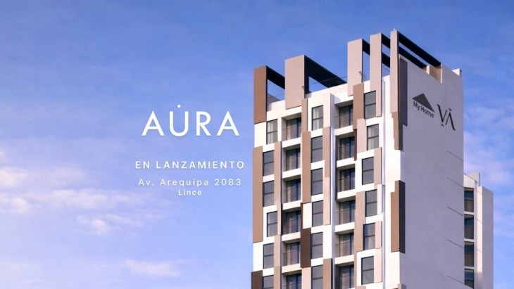 Fachada principal del proyecto Aura en Lince