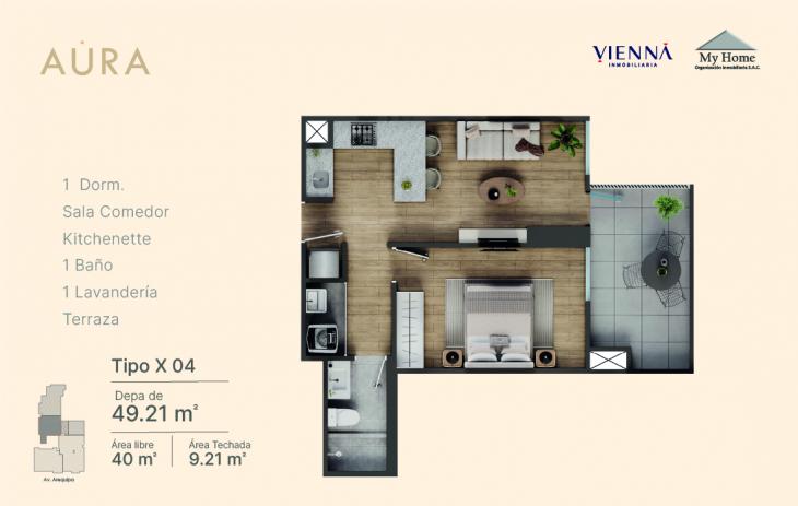 Plano del modelo X04 del proyecto Aura en Lince