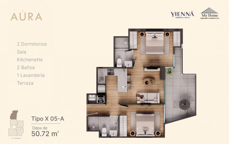 Plano del modelo X05-A del proyecto Aura en Lince