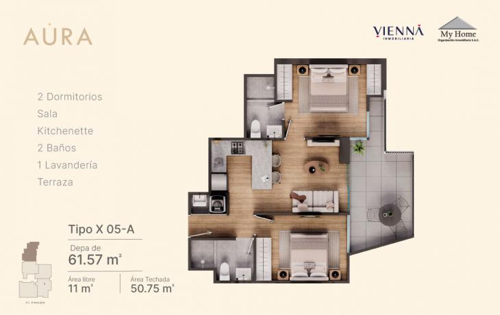Plano del modelo X05-A del proyecto Aura en Lince