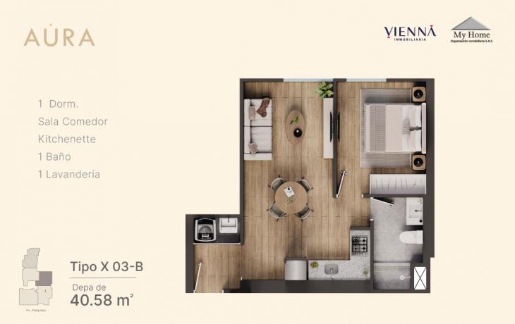 Plano del modelo X03-B del proyecto Aura en Lince