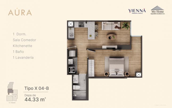 Plano del modelo X04-B del proyecto Aura en Lince