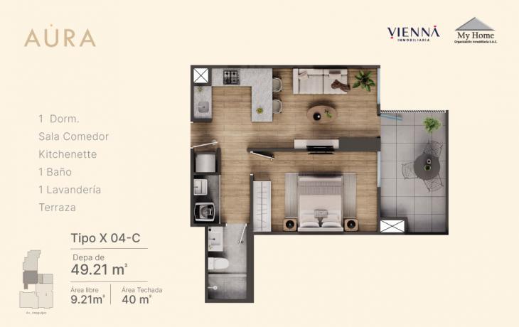 Plano del modelo X04-C del proyecto Aura en Lince