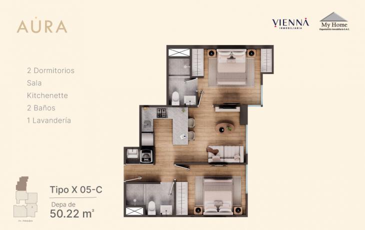 Plano del modelo X05-C del proyecto Aura en Lince