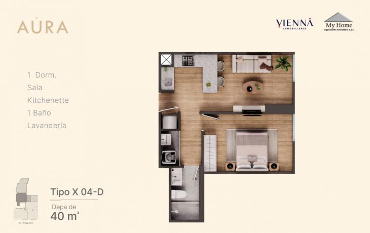 Plano del modelo X04-D del proyecto Aura en Lince