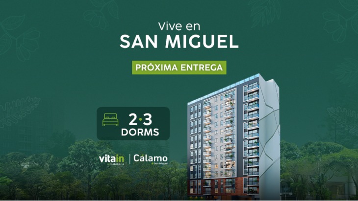 Fachada principal del proyecto Edificio Cálamo en San Miguel