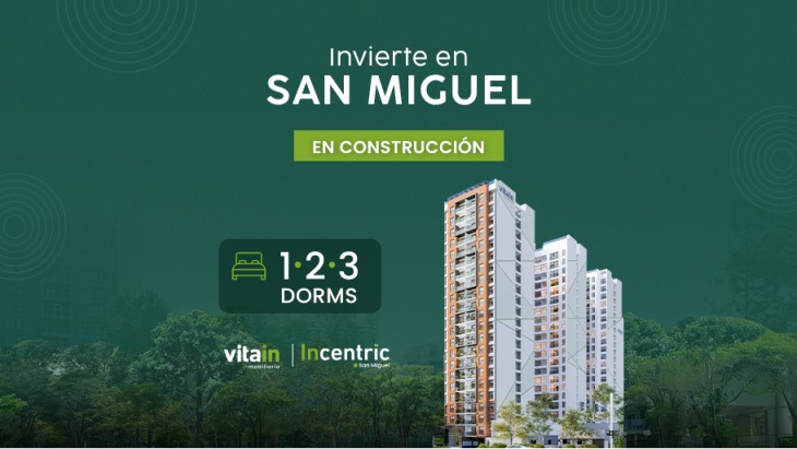 Fachada principal del proyecto Edificio Incentric en San Miguel