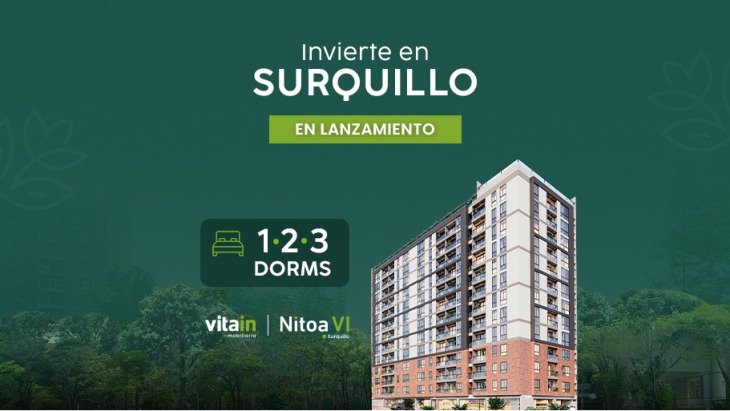 Fachada principal del proyecto Edificio Nitoa 6 en Surquillo