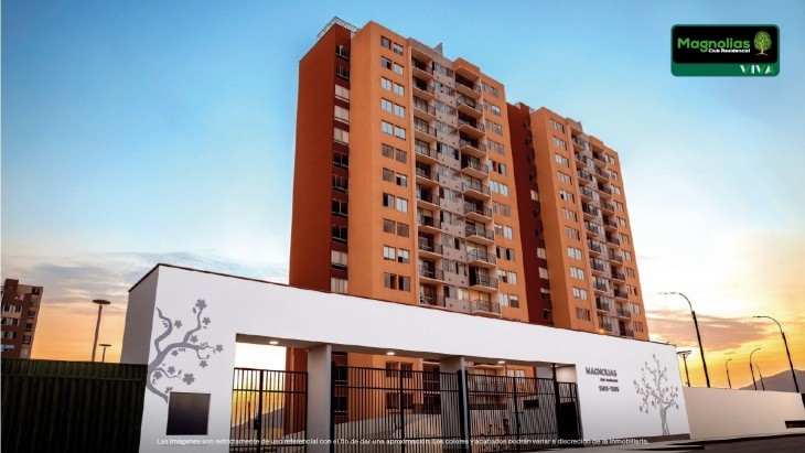 Fachada principal del proyecto Magnolias Club Residencial en Comas