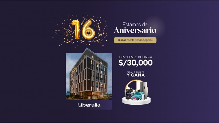 Fachada principal del proyecto LIBERALIA en San Miguel