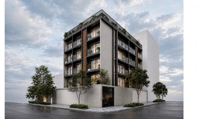 Fachada principal del proyecto PROYECTO INMOBILIARIO LOS ROSALES SMART V en Santiago De Surco