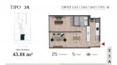 Plano del modelo T 3A del proyecto ALIAGA 442 en Magdalena Del Mar