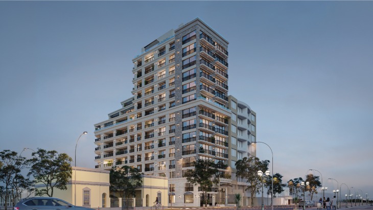Fachada principal del proyecto MALECÓN GRAU 501 en Chorrillos