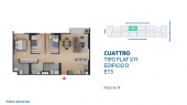 Plano del modelo X11 del proyecto CUATTRO MAMBO ETAPA III en Comas